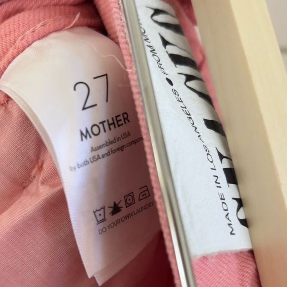 “SNACKS” by MOTHER Pink High Rise Wide Leg Jeans NWT - Picture 3 of 4